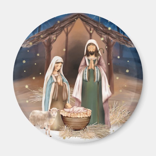 Weihnachtsgeschenke von Nativity Scene Magnet (Vorne)