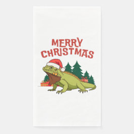 Weihnachtsgeschenke von Santa Iguana Evergreen Tre Serviette