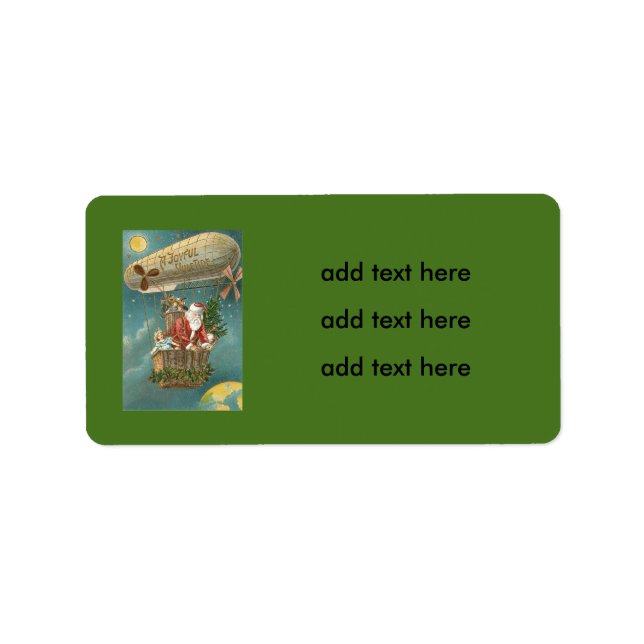 Weihnachtsgeschenke Weihnachtsbaumballon Adressaufkleber (Vorne)