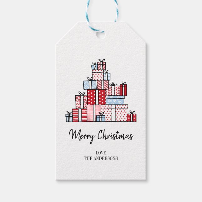 Weihnachtsgeschenke Weihnachtsgeschenk Tag Geschenkanhänger (Vorderseite)