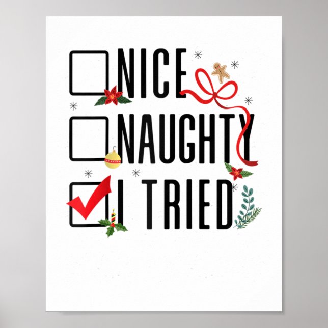 Weihnachtsgeschenke Weihnachtsliste Nizza Schönhei Poster (Vorne)