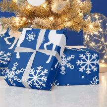 Weihnachtsgeschenke Wrap der Marine Blue Snow Rent