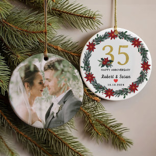 Weihnachtsgeschenke zum 35. Hochzeitstag Ornament