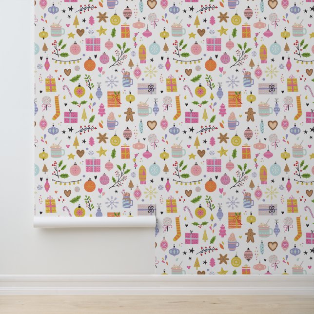 Weihnachtsgeschenke zum Feiern Dekorationen Tapete (Anwendung)