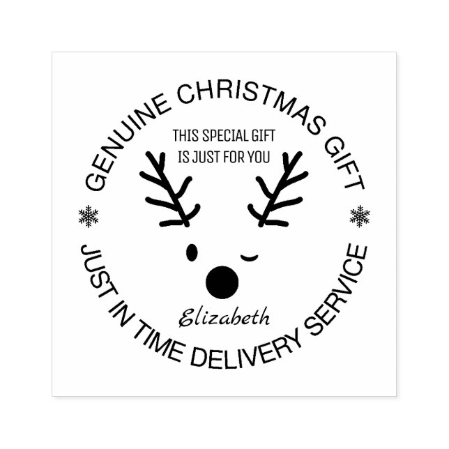 Weihnachtsgeschenke Zustelldienst Funny individuel Gummistempel (Prägung)