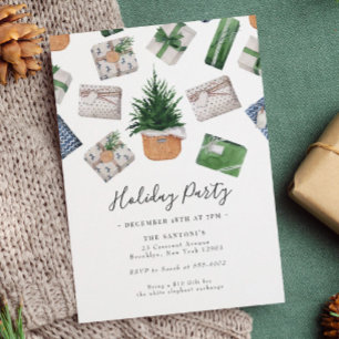 Weihnachtsgeschenketausch-Feier Einladung
