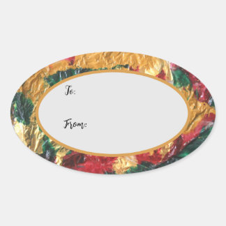 Weihnachtsgeschenketikett Ovaler Aufkleber