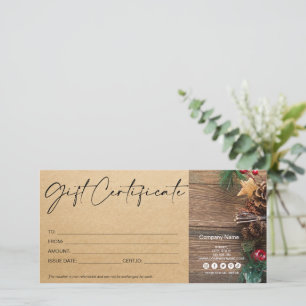 Weihnachtsgeschenkgutschein Handwerksbetrieb Vinta
