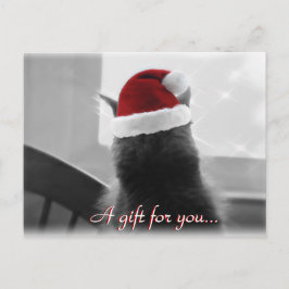 Weihnachtsgeschenkgutschein Postkarte