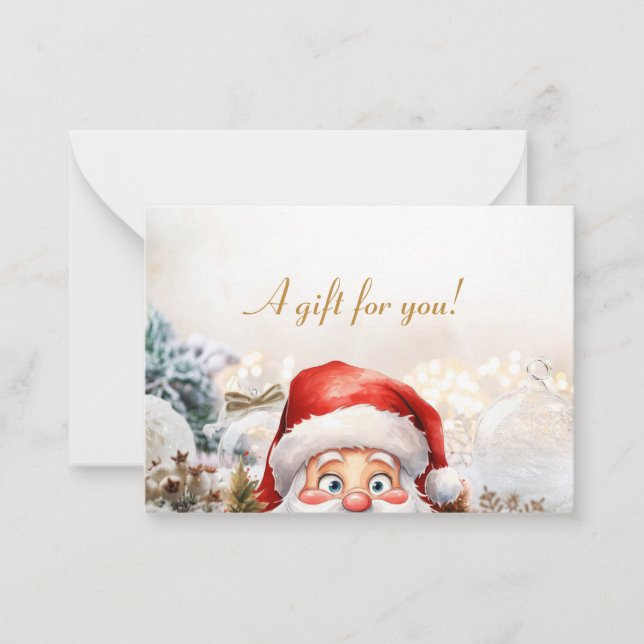 Weihnachtsgeschenkkarte Mitteilungskarte (Vorderseite)