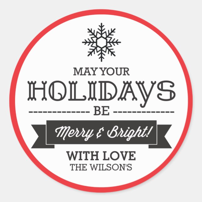 Weihnachtsgeschenkkleber / Etiketten Runder Aufkleber (Vorderseite)