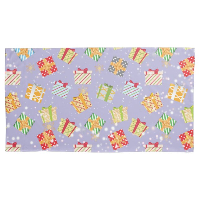 Weihnachtsgeschenkmuster Kissenbezug (Vorderseite-Links)