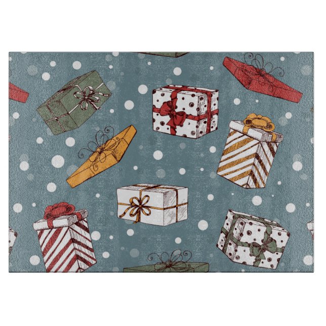 Weihnachtsgeschenkmuster Schneidebrett (Vorderseite)
