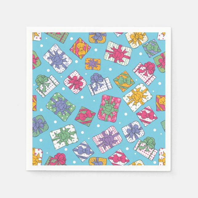 Weihnachtsgeschenkmuster Serviette (Vorderseite)