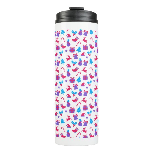 Weihnachtsgeschenkmuster Thermosbecher (Vorderseite)