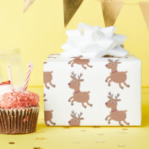 Weihnachtsgeschenkpackung niedliche Rentiere Geschenkpapier