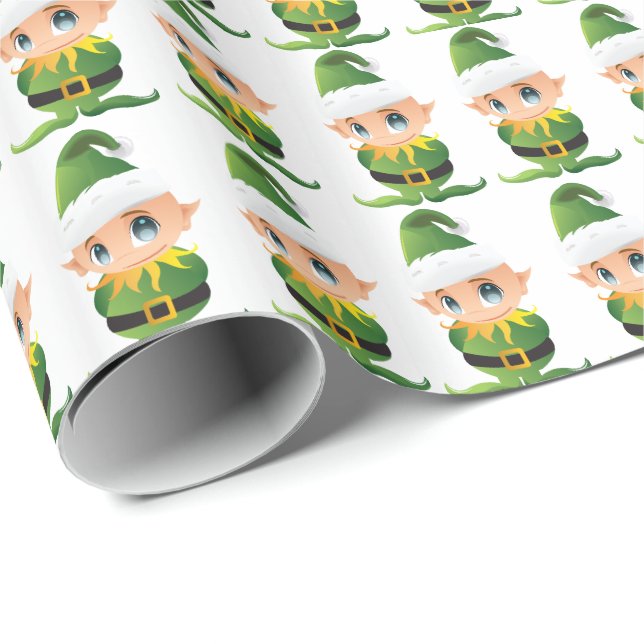 Weihnachtsgeschenkpapier für die Elfen Geschenkpapier (Rolleneckpunkt)
