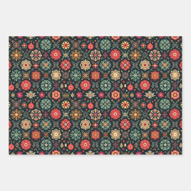 Weihnachtsgeschenkpapier Geschenkpapier Set (Vorderseite 3)