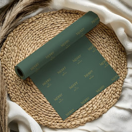 Weihnachtsgeschenkpapier Holiday Luxe | Grün Geschenkpapier