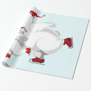 Weihnachtsgeschenkpapier mit glücklichen Bären Geschenkpapier