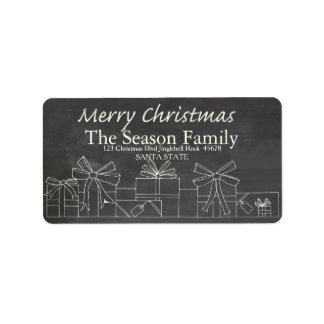 Weihnachtsgeschenktafel Weihnachtsanschrift Adressaufkleber