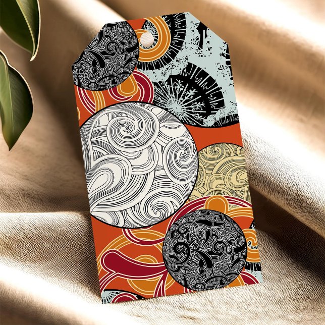 Weihnachtsgeschenktafeln mit Kugeln und Wirbel Geschenkanhänger (Von Creator hochgeladen)