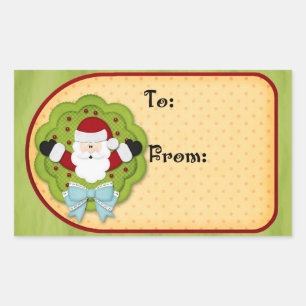 Weihnachtsgeschenktag Rechteckiger Aufkleber