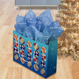 Weihnachtsgeschenktasche Fettes Modernes Ornament Große Geschenktüte
