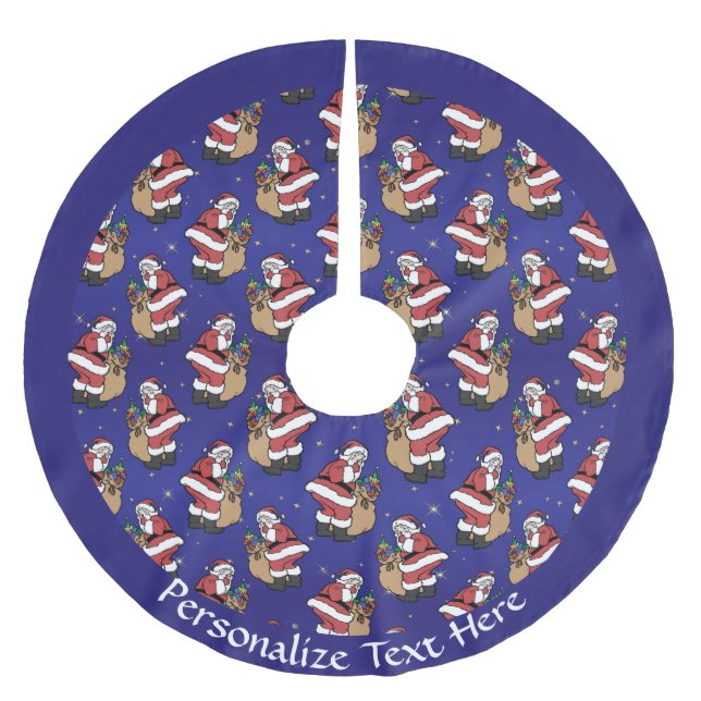 Weihnachtsgeschenktasche für Weihnachten personali Polyester Weihnachtsbaumdecke (Vorderseite)