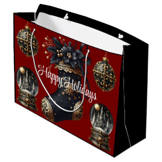Weihnachtsgeschenktasche im viktorianischen Gothic Große Geschenktüte