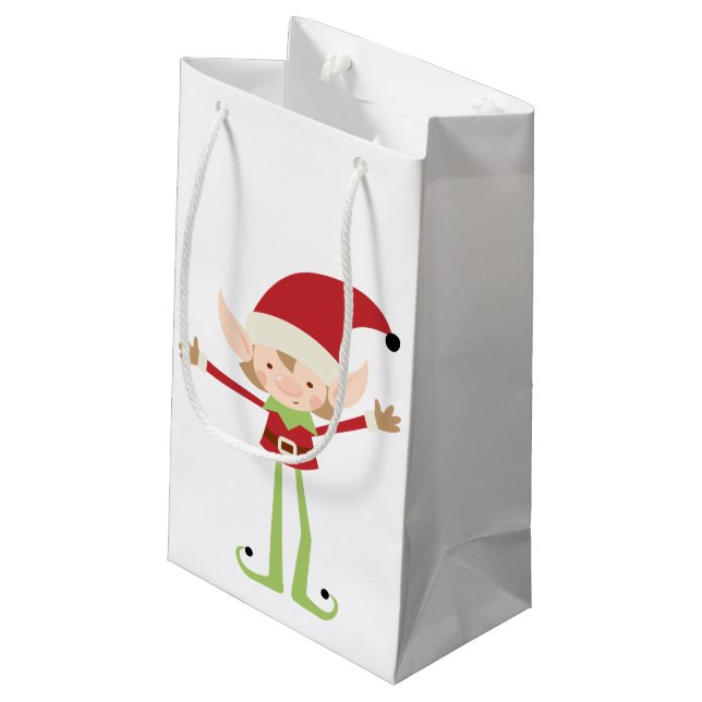 Weihnachtsgeschenktasche Kleine Geschenktüte (Rückseite Schrägansicht)
