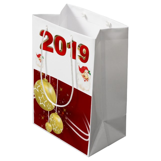 Weihnachtsgeschenktaschen 2019 mittlere geschenktüte (Rückseite Schrägansicht)