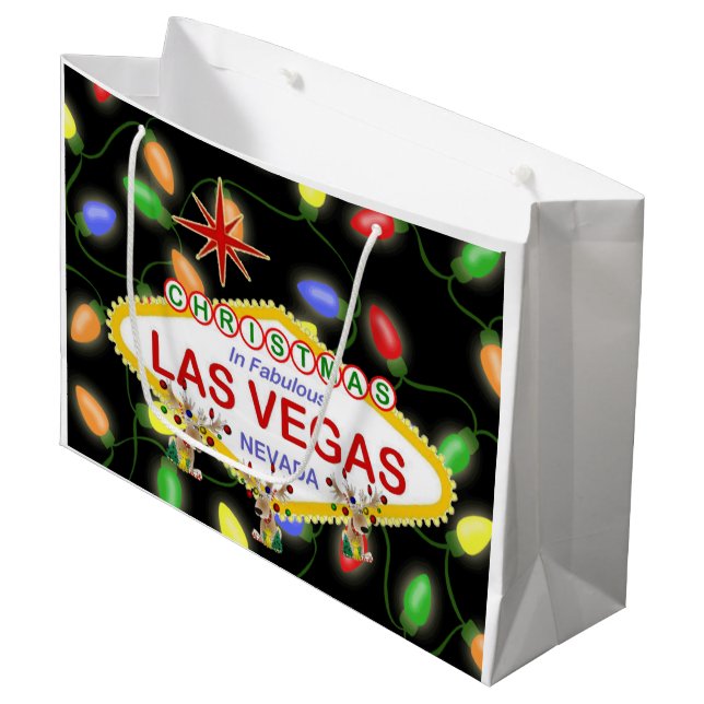 Weihnachtsgeschenktaschen Große Geschenktüte (Vorderseite Schrägansicht)