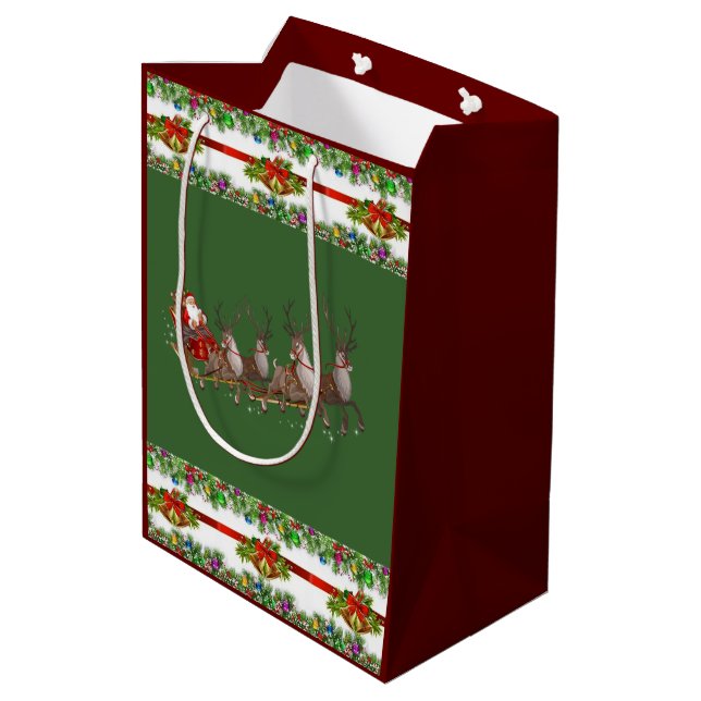 Weihnachtsgeschenktaschen Mittlere Geschenktüte (Rückseite Schrägansicht)