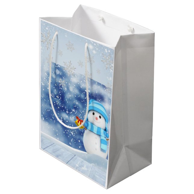 Weihnachtsgeschenktaschen Mittlere Geschenktüte (Rückseite Schrägansicht)