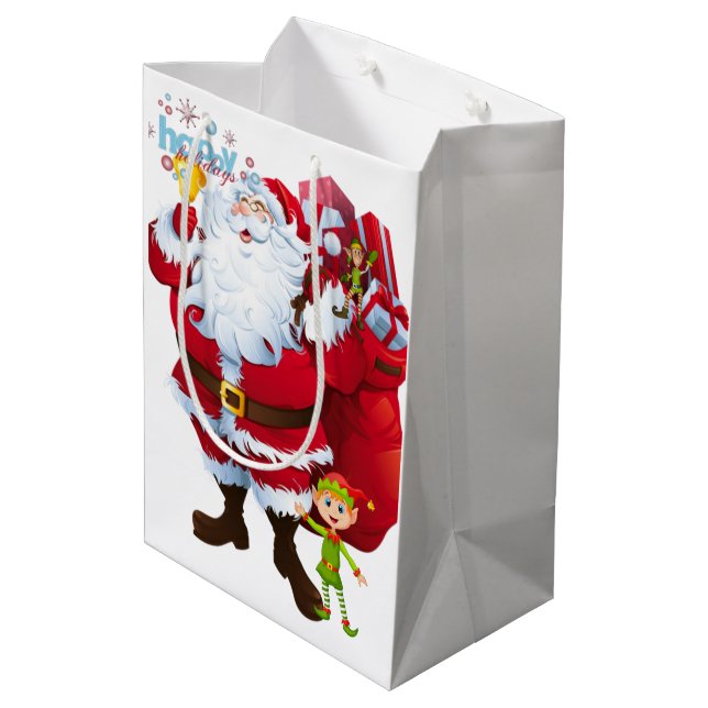 Weihnachtsgeschenktaschen Mittlere Geschenktüte (Rückseite Schrägansicht)