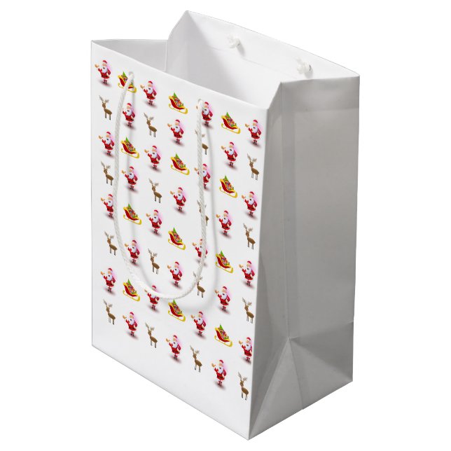 Weihnachtsgeschenktaschen Mittlere Geschenktüte (Rückseite Schrägansicht)