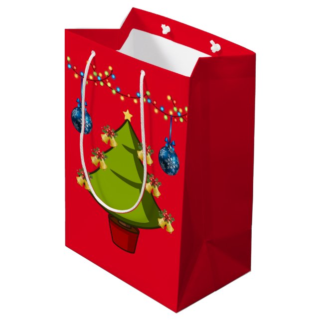 Weihnachtsgeschenktaschen Mittlere Geschenktüte (Rückseite Schrägansicht)
