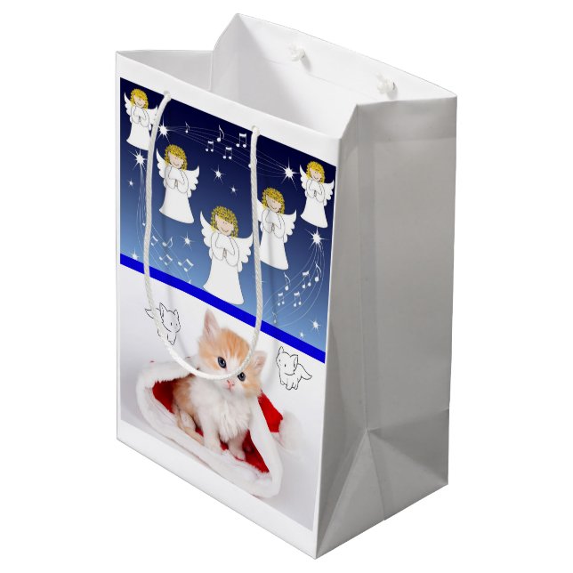 Weihnachtsgeschenktaschen Mittlere Geschenktüte (Rückseite Schrägansicht)