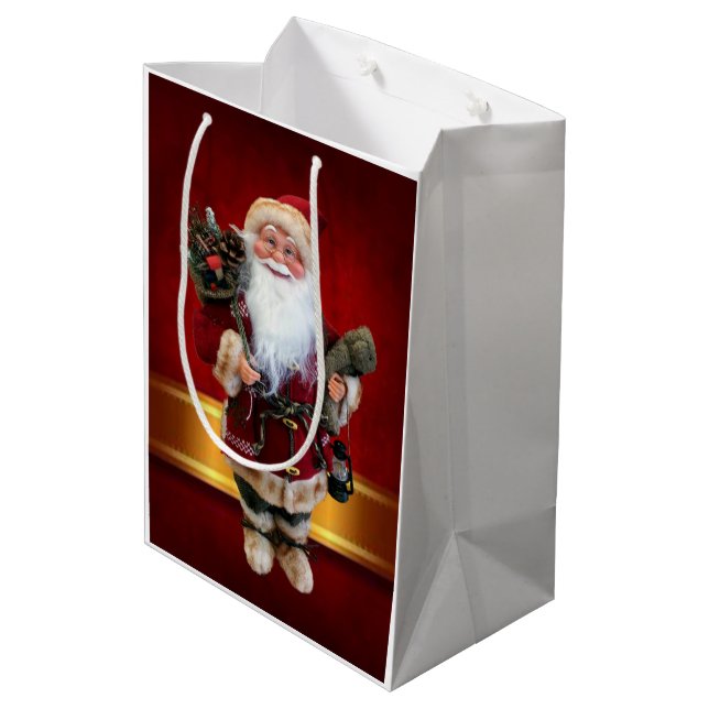 Weihnachtsgeschenktaschen Mittlere Geschenktüte (Rückseite Schrägansicht)