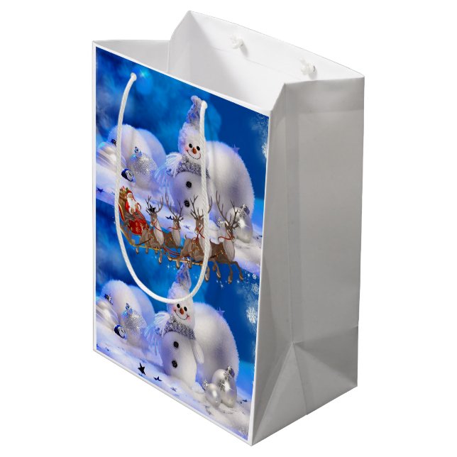Weihnachtsgeschenktaschen Mittlere Geschenktüte (Rückseite Schrägansicht)
