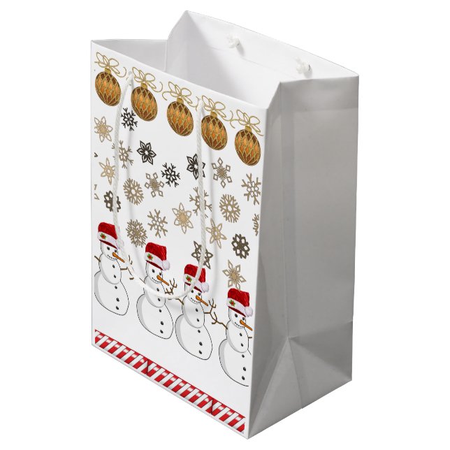 Weihnachtsgeschenktaschen Mittlere Geschenktüte (Rückseite Schrägansicht)