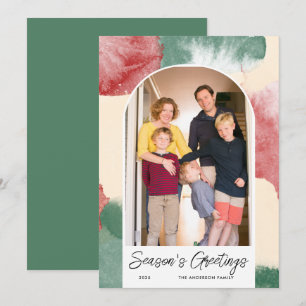 Weihnachtsgeschenktes Foto Abstrakt Wasserfarbe Feiertagskarte