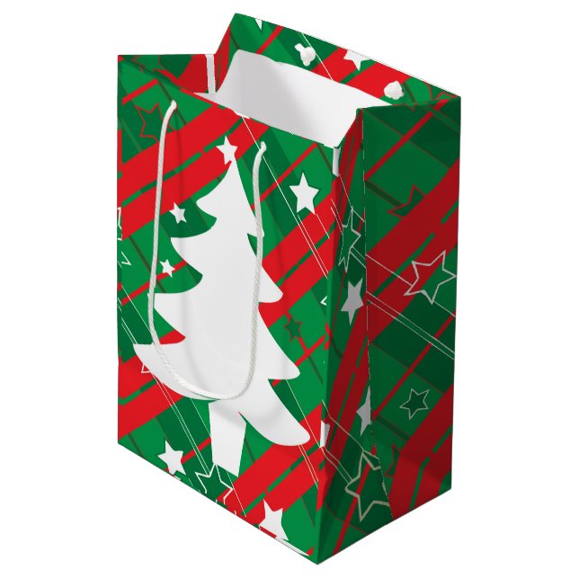 Weihnachtsgeschenktüte Mittlere Geschenktüte (Vorderseite Schrägansicht)
