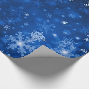 Weihnachtsgeschenkverpackung/blaue Schneeflocken Geschenkpapier