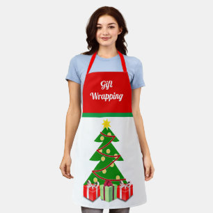 Weihnachtsgeschenkverpackung Holiday Print Schürze