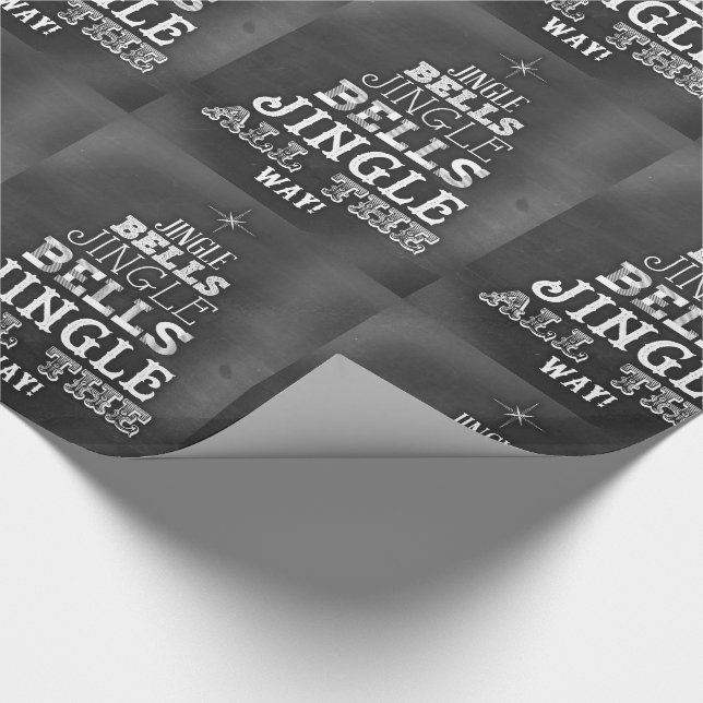 Weihnachtsgeschenkverpackung / Jingle Bells Geschenkpapier (Ecke)