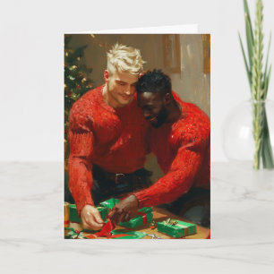 Weihnachtsgeschenkverpackung Umarmung Karte