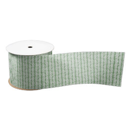 Weihnachtsgeschenkwrake mit Sage Green White Zigza Satinband