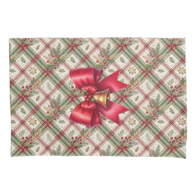 Weihnachtsgeschenkwrap - Beutel Kariert Kissenbezug (Vorderseite)